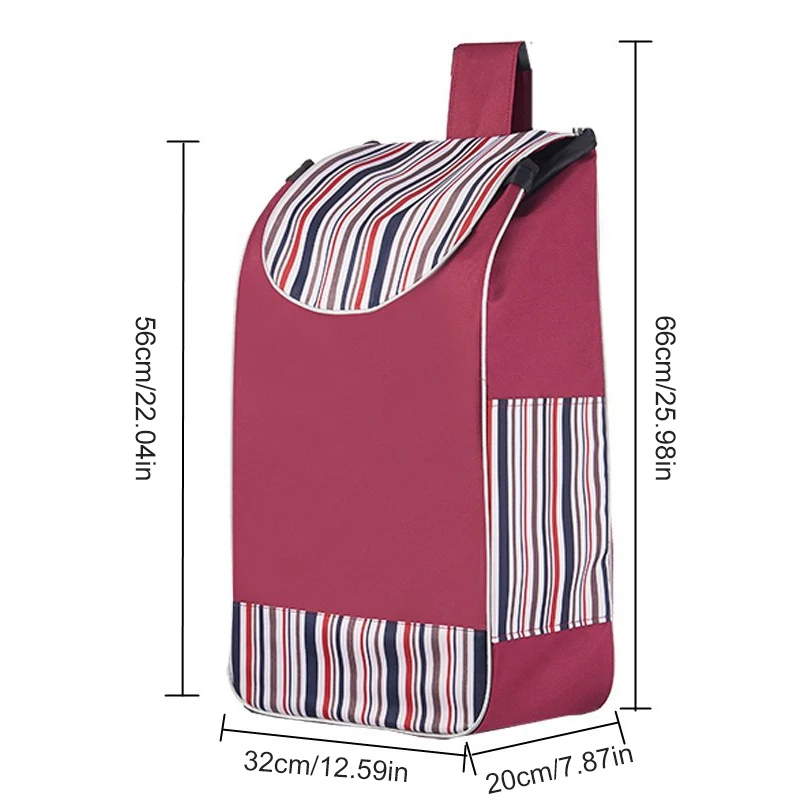 Przenośny wózek na zakupy Torba do przechowywania wózków ręcznych z rolką schodową Składana, trwała i wytrzymała torba na zakupy w sklepie spożywczym