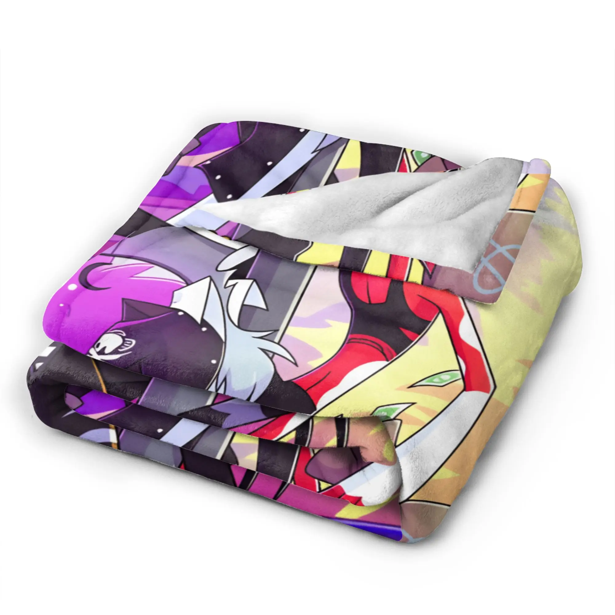 Soft Blanket Students Picnic Stolas x Blitz Bedding Throws Helluva Boss Flannel Bedspread For Living Room Print Sofa Bed Cover