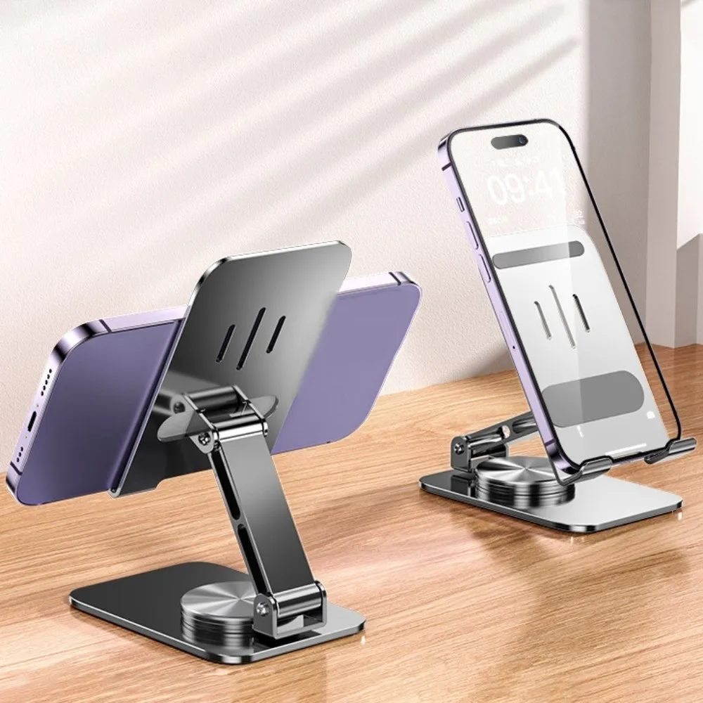 

360 ° Rotating Adjustable Phone Holder Metal Adjustable Mobile Phone Holder Stand Folding Portable Table Cell Phone Stand Tablet