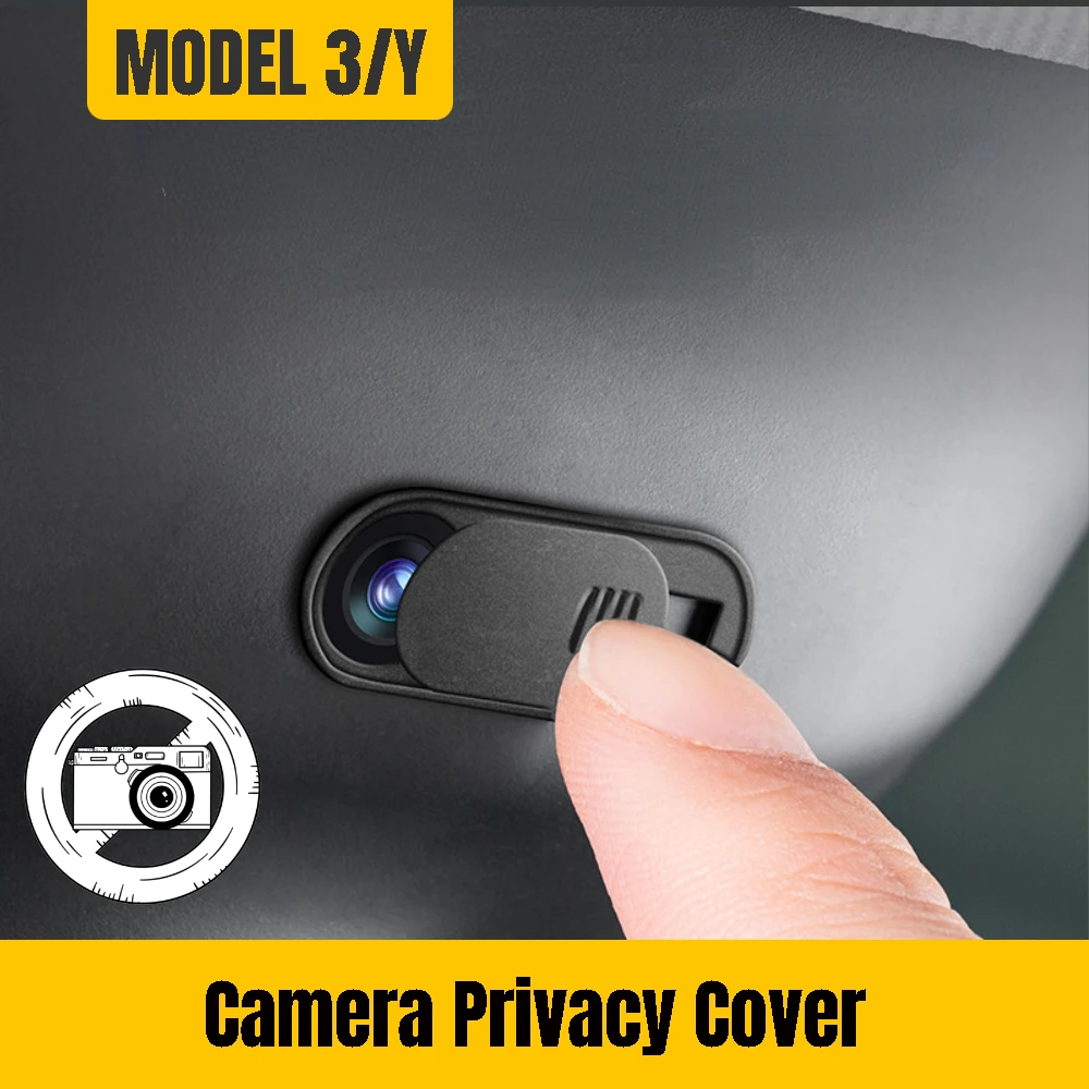 Privacy Protector Camera Cover for Tesla Model 3 2019-Highland Model Y Center Console Accessories Webcam Slide Switch Blocker