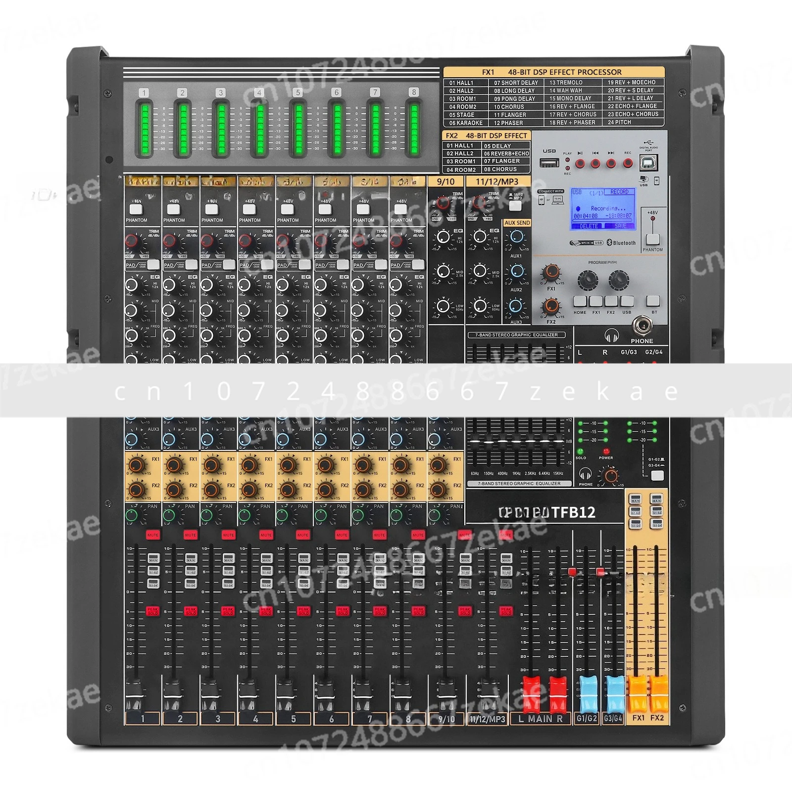 

Профессиональный микшер, сценический диапазон, разрешение, USB с Bluetooth-монитором, DJ-консольный микшер