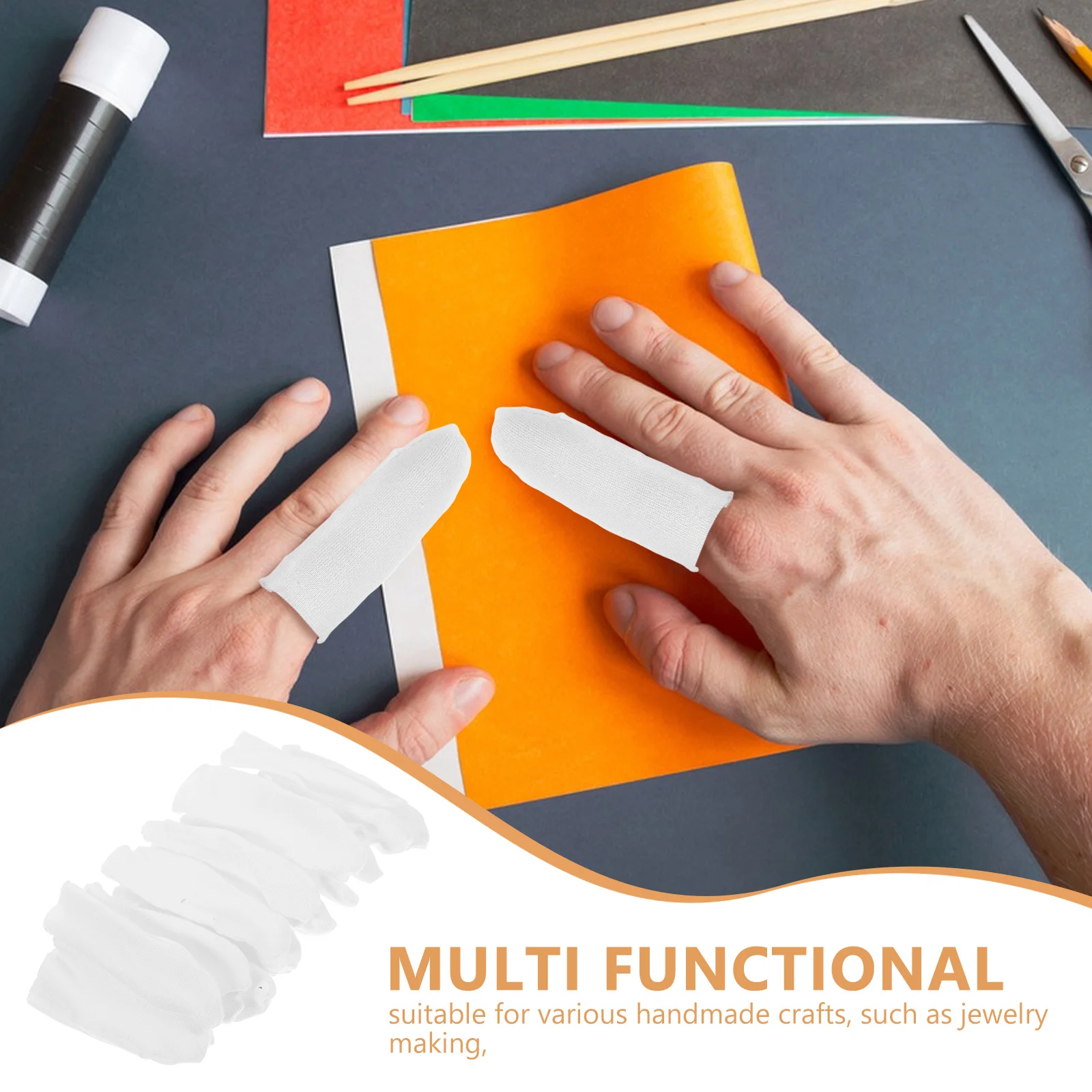 30 szt. Ochraniacze na palce wielokrotnego użytku, odporne na ciepło, materiałowe nakładki na końcówki palców do szycia, rękodzieła, ochrona przed gorącym klejem
