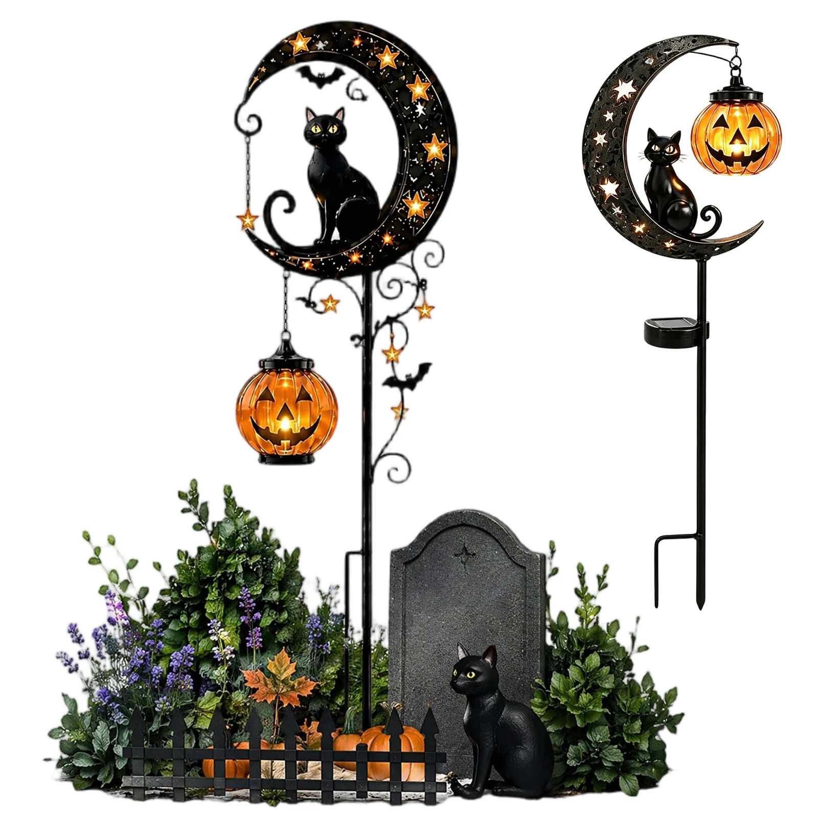 Iron Solar-Powered Garden Light Waterproof Solar Garden Lights with Auto On/Off for Outdoors Lawns Courtyards Yards Patio