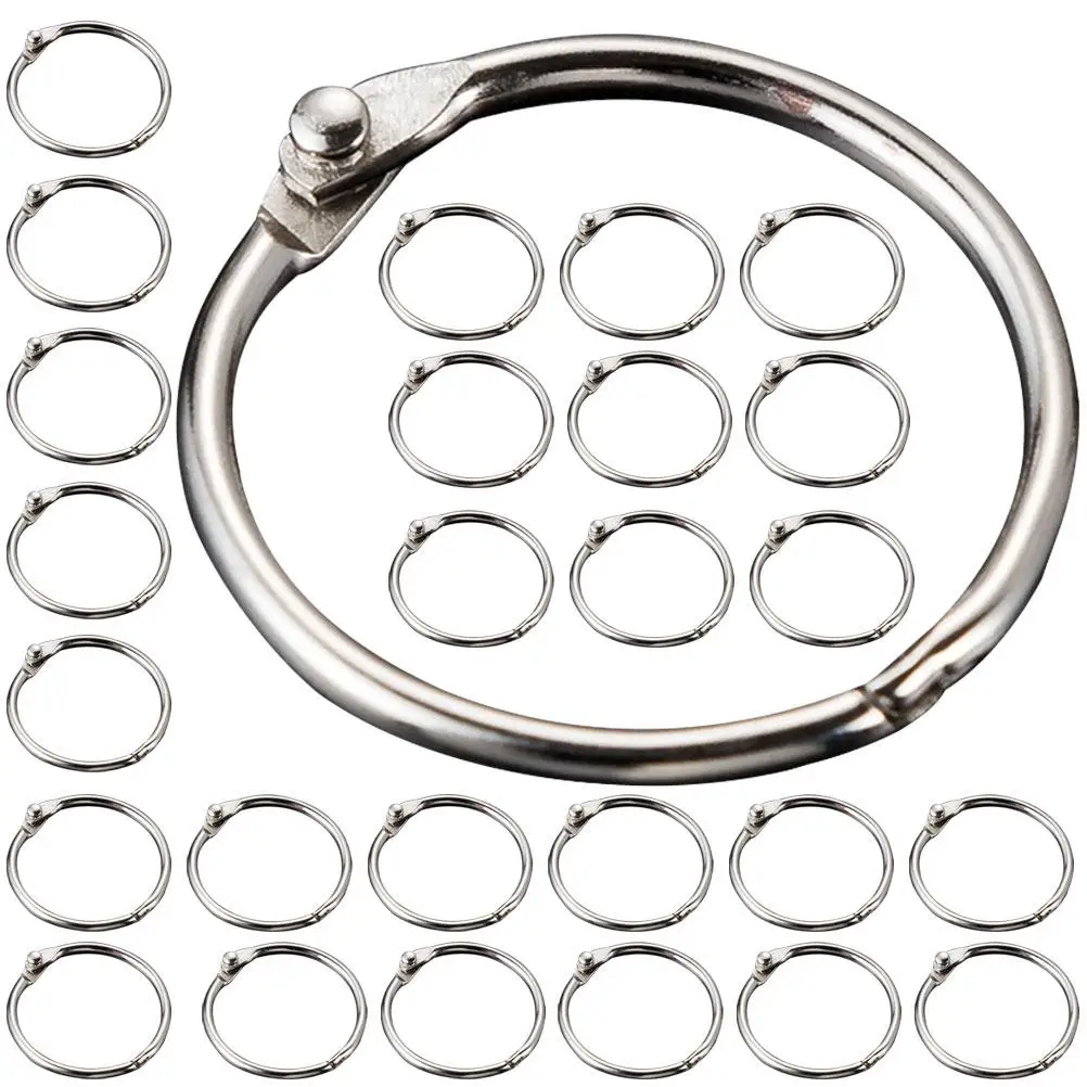 50 Pcs Leaf Book Binder Rings for Artists Students Large Keyrings For Keys Key Ring Office Workers Large Key Rings