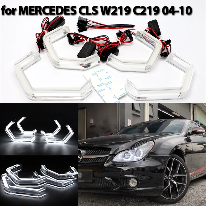 

LED Crystal Angel Eyes M4 Style DRL Halo Rings For MERCEDES BENZ CLS W219 C219 2004-2010 Car Accessories