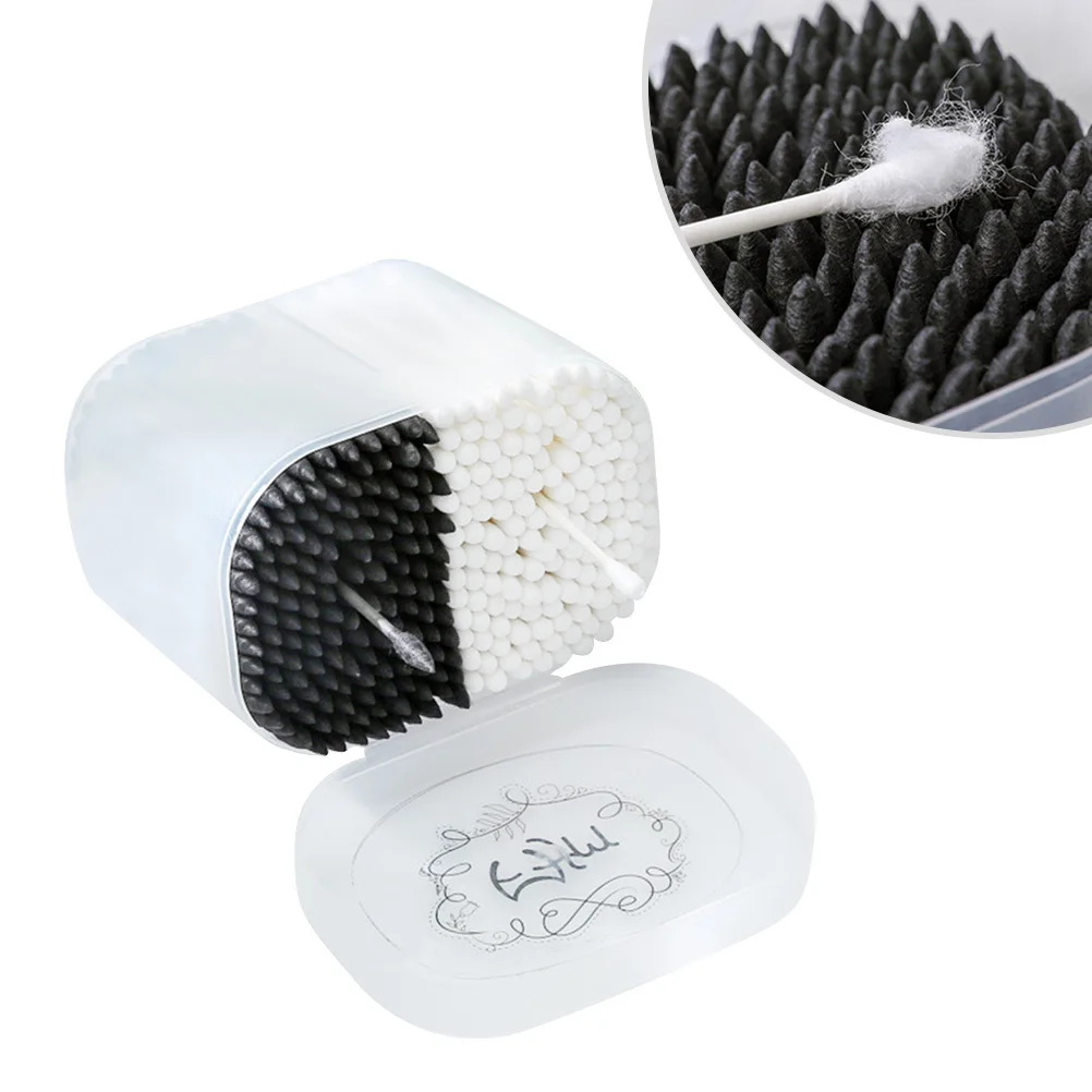 300 قطعة مسحات قطنية مزدوجة مدببة ممتازة يمكن التخلص منها لتنظيف المكياج أدوات متعددة الوظائف آمنة لجميع أنواع البشرة