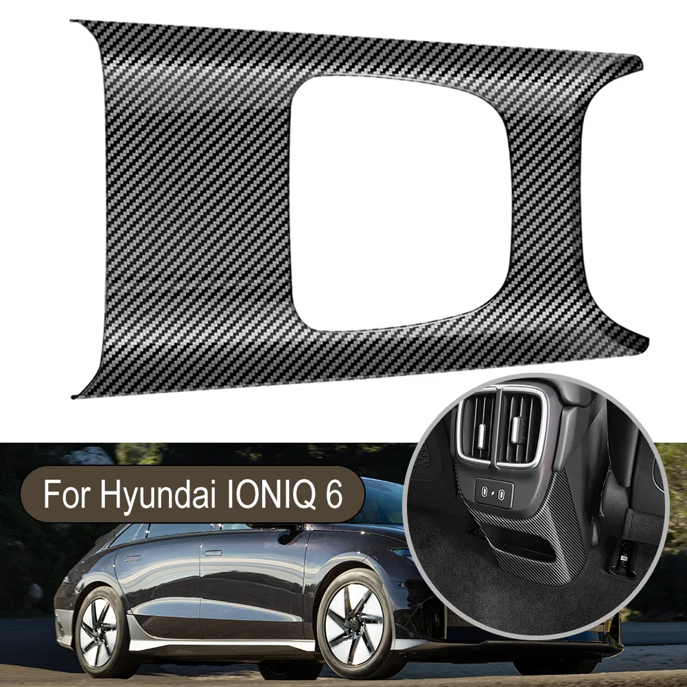 A/C Air Outlet Cover Decor For Hyundai IONIQ 6 2023 Carbon Fiber Back Air Condition Vent Cap Trim Car Accessories