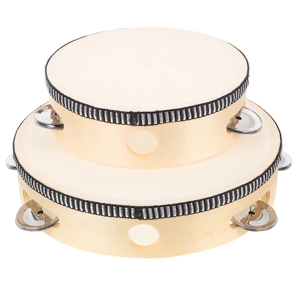 

2 Pcs Tambourine Set Instruments for Kids Music Toys Hand Drums Musical Children Baby Children's Handheld