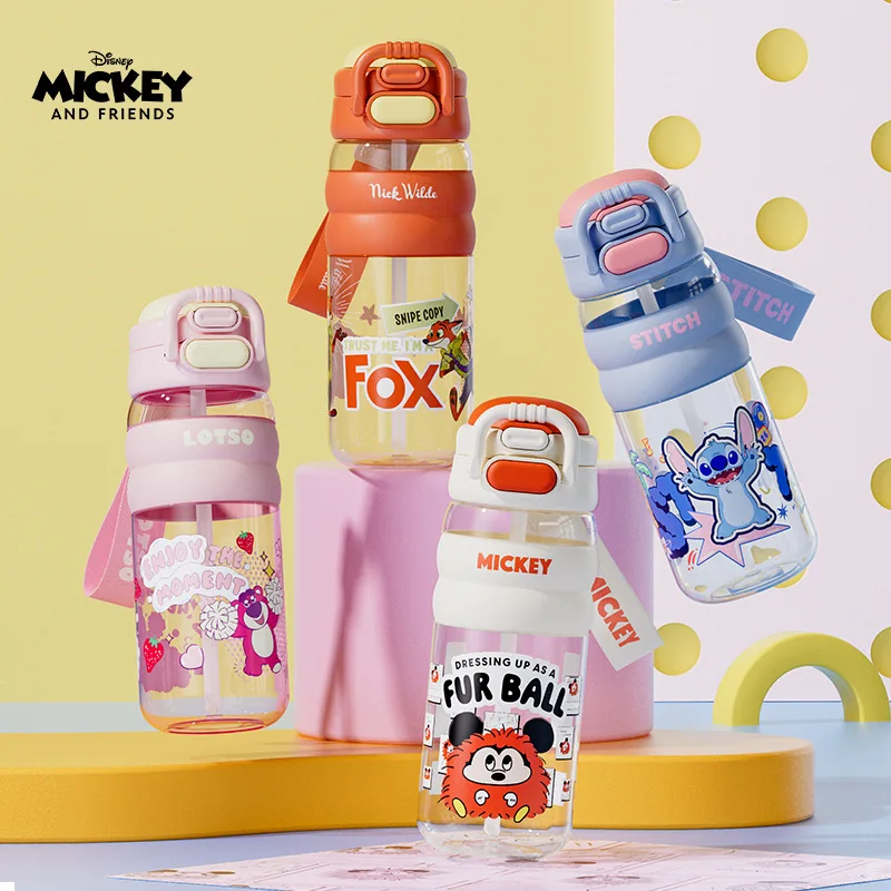 

Двойная чашка для питья Disney Kids Tritan — противоударный прямой/соломенный чайник для мальчиков и девочек (лето)