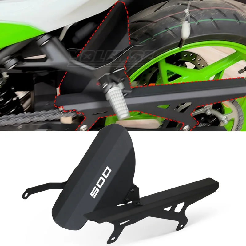 

Motorcycle Accessories Rear Fender Mudguard Wheel Hugger Splash Guard Cover Protector Fit For NINJA500 For Z500 2024 2025