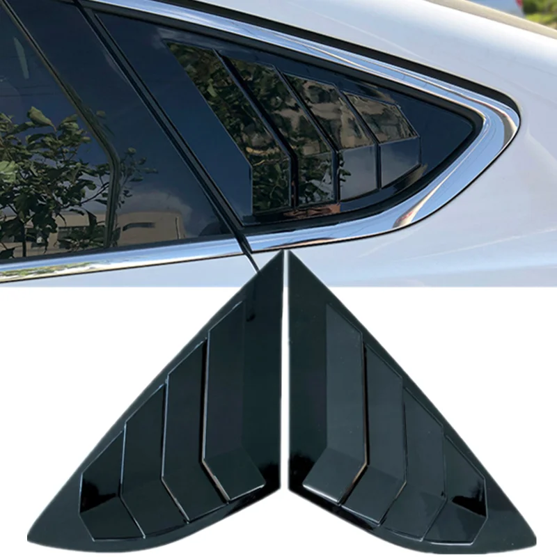

Glossy Black Window Quarter Louver Cover Vent For Ford Fusion Mondeo 2013-2018