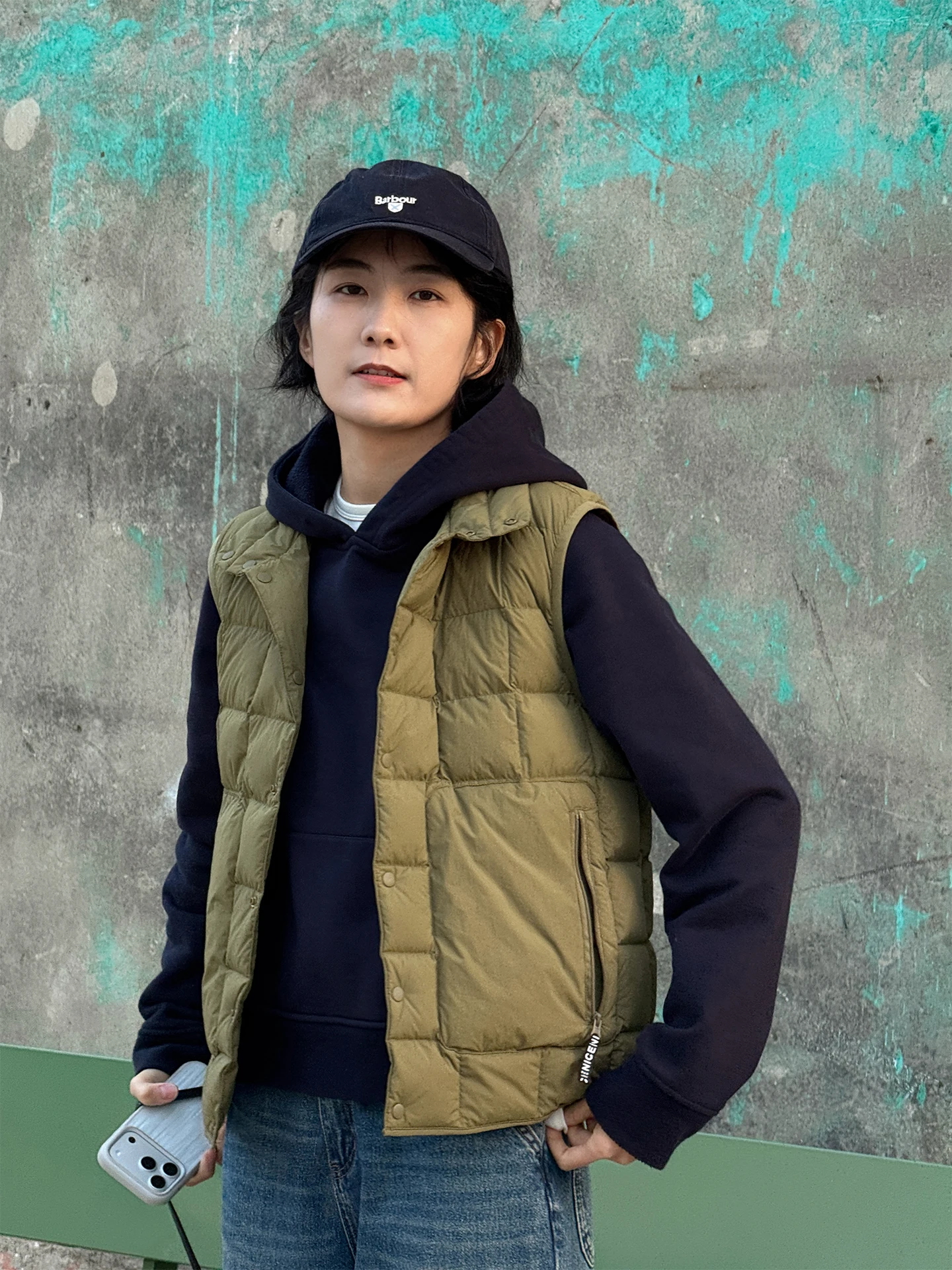 

Warm Lightweight een Du down Vest Women's Outerwear Loose Fitting Stand Collar Thermal Vest Langqing Tong Sle 2025 Wint...