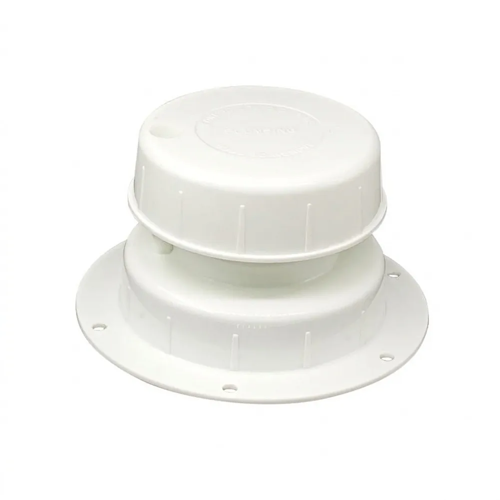 Trailer Roof Ventilation Cover Aluminum UV-Resistant Cap with Filter for 1 inch 2 3/8 inch Pipe Sizes Stainless Fasteners