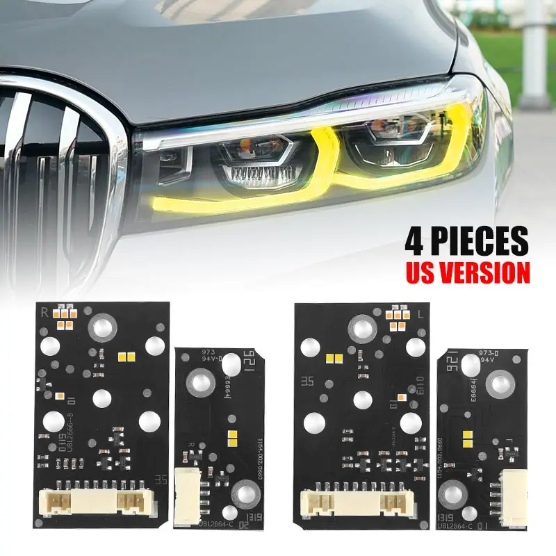 

LED Headlight Daytime Running Lights Angel Eyes Boards Chips Module DRL For BMW 7 series G11 G12 LCI 740i M750I 2020 2011 2022