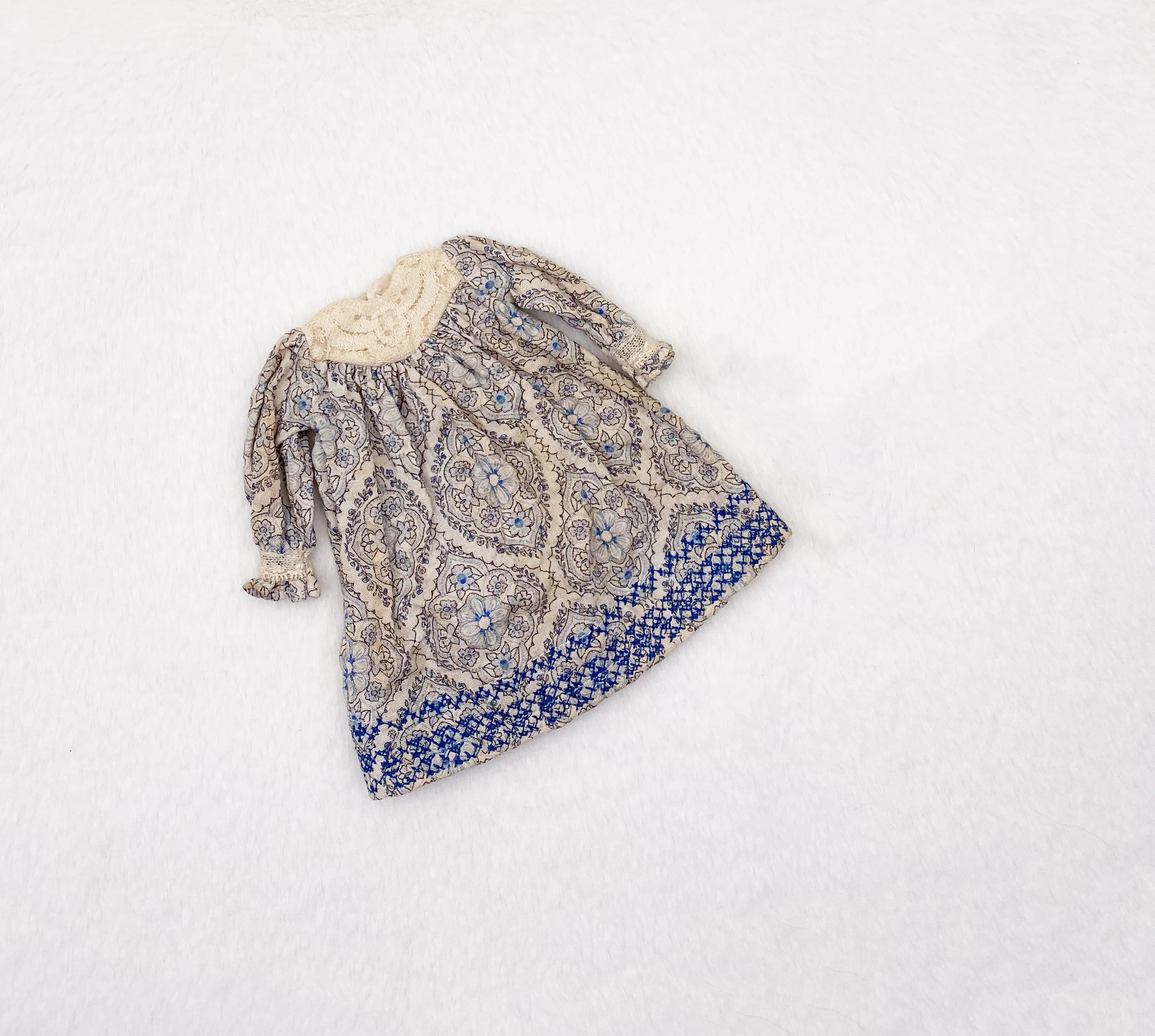 

2026 Dula Doll Clothes Dress Retro tea dyed baby clothes for Blythe Landoudou Landazz ob24 ob22 Azone 1/6 Doll Accessories