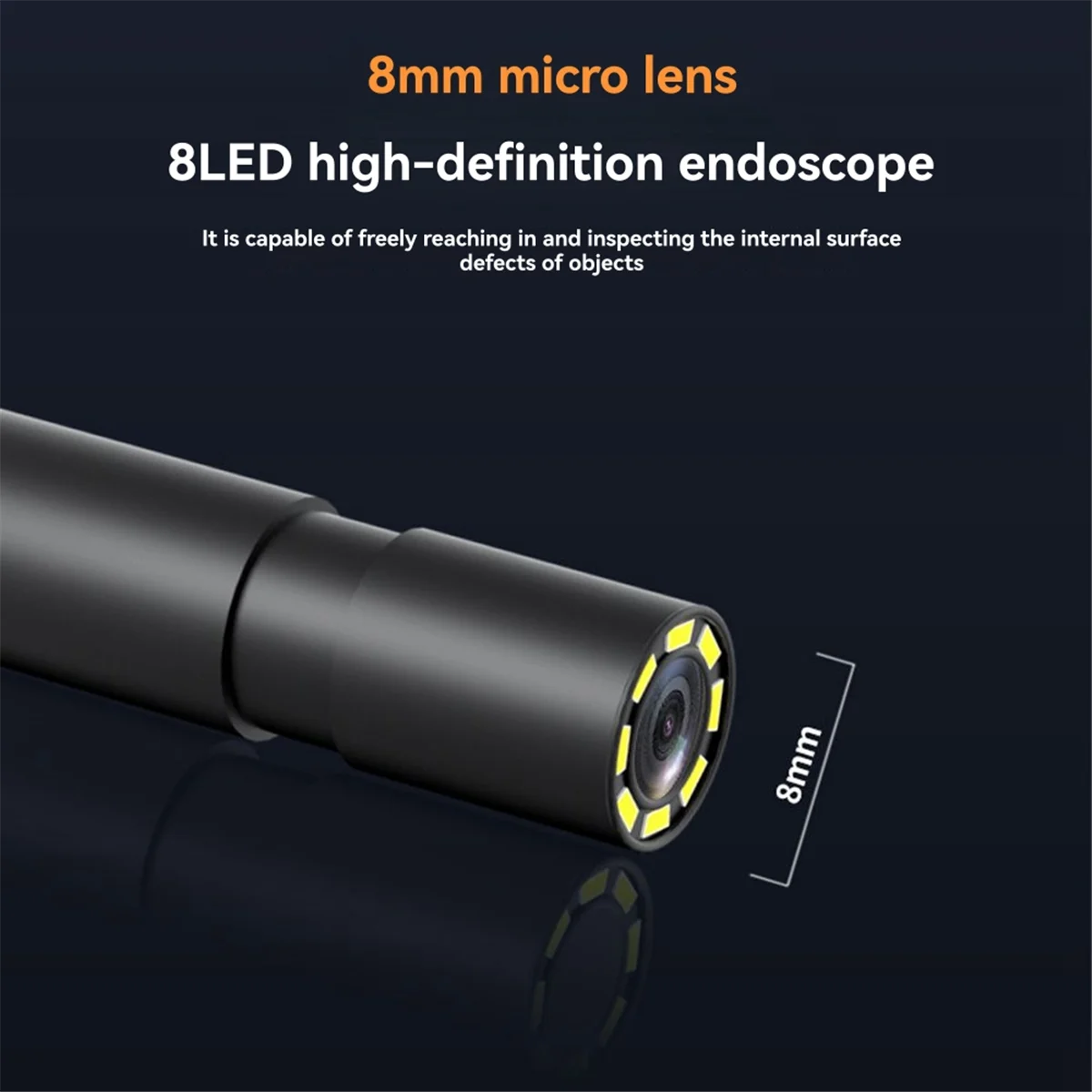 AA98 Endoscope Camera 1080P HD 4.3inch Display Borescope Camera with 8 Adjustable LED Lights, 16.5ft Semi-Rigid Snake Camera