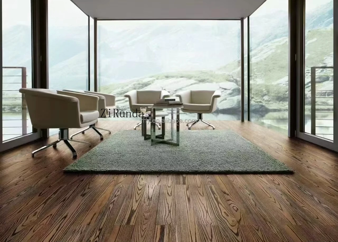 Maßgeschneiderte Version für den Innenbereich mit breitem Bretter, Wohnzimmerboden aus Eichenholz