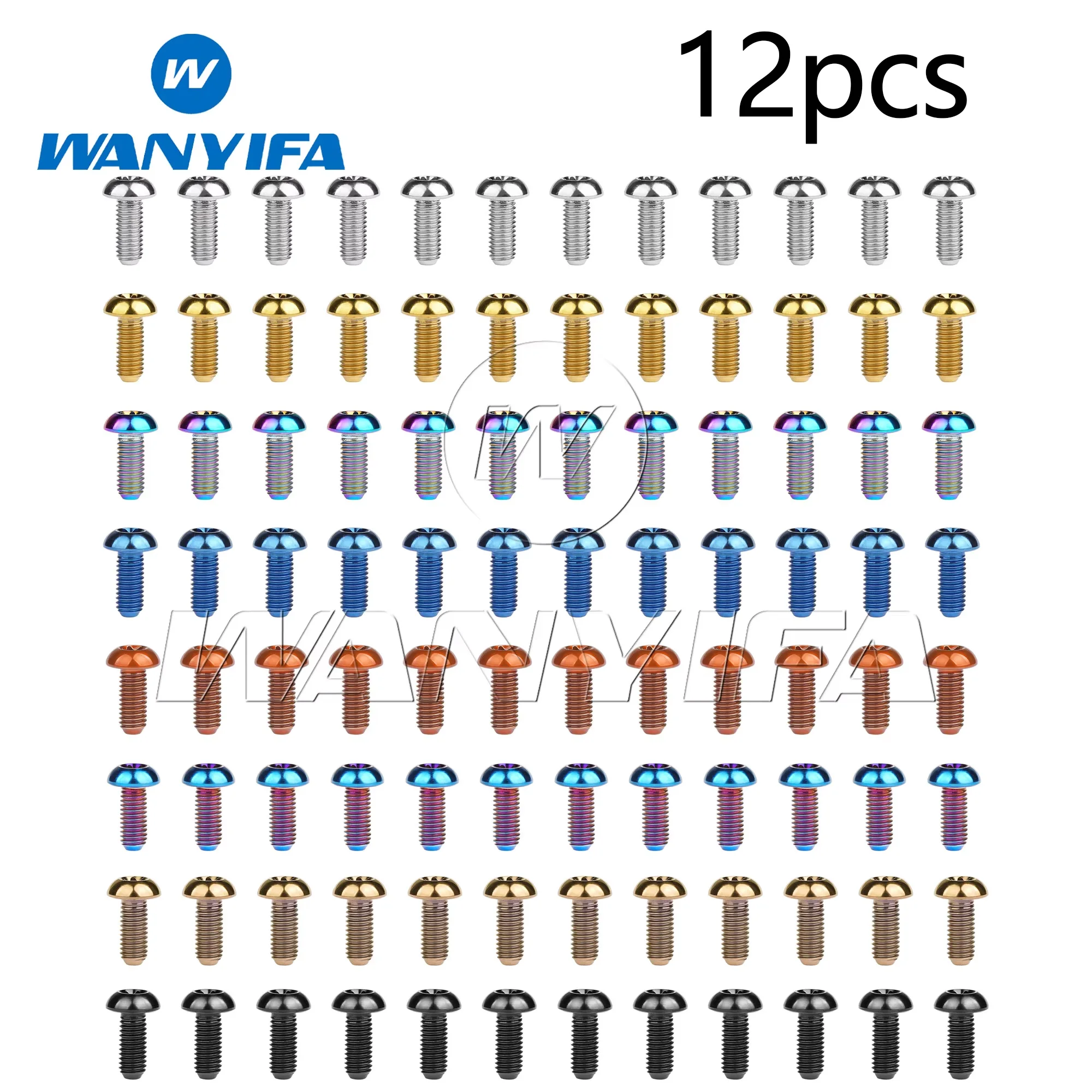 Wanyifa M5 X 10 Mm Titanium Ti Bersepeda Gunung Sepeda Disc Rotor Baut Torx T25 12 Pcs/Banyak