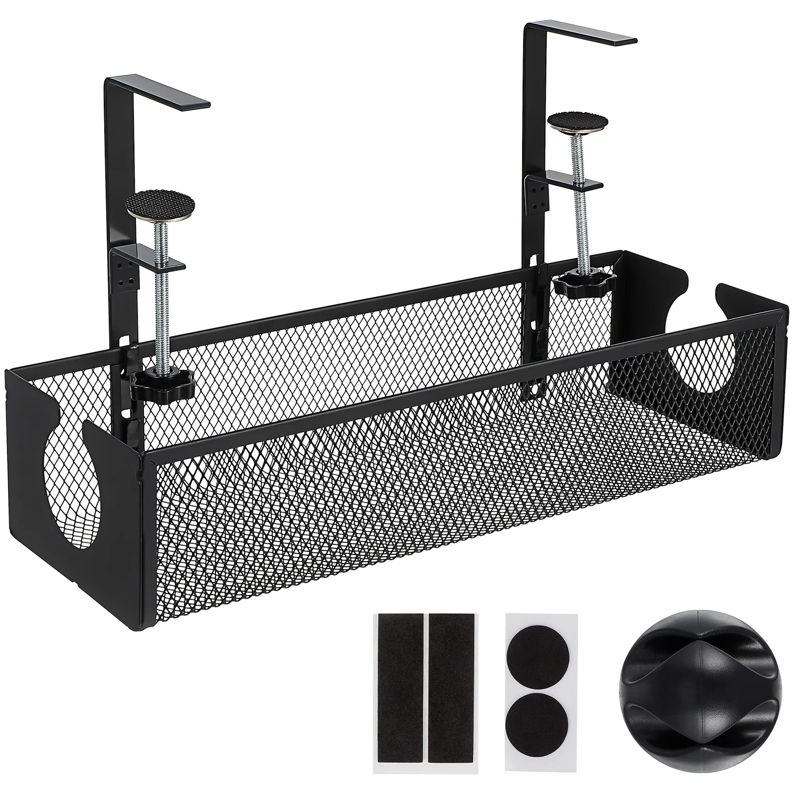 

Cable Storage Rack Under Desk Organizer Management Tray Cord Holder For Electric Wire Clamp On Carbon Steel Office Pen