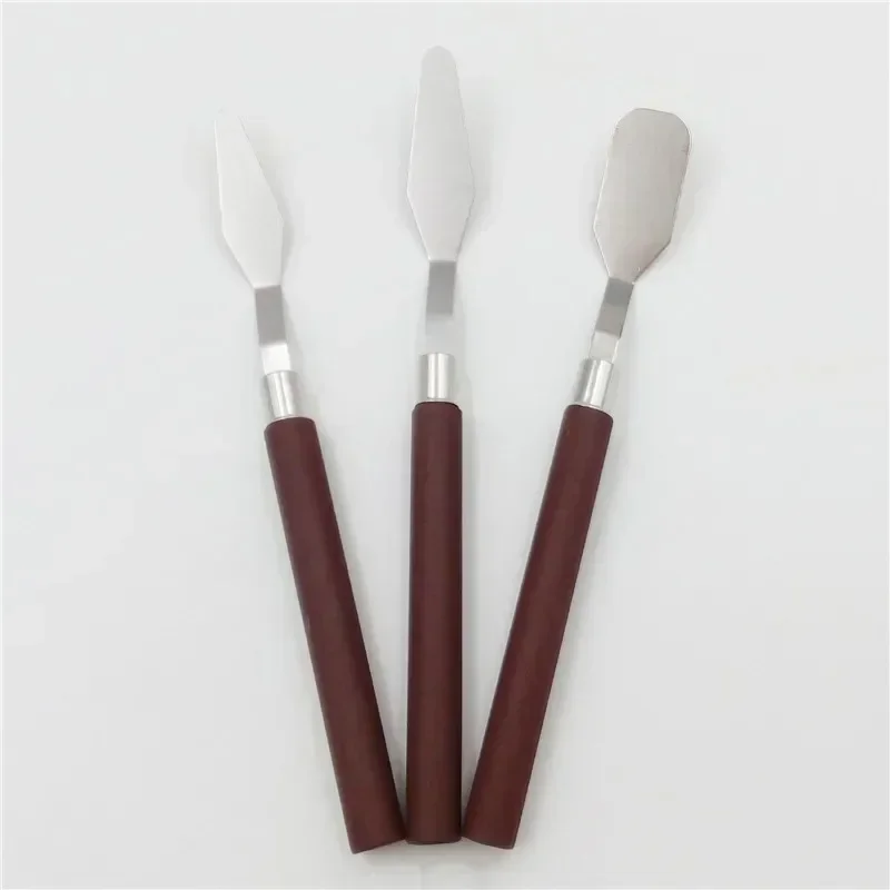 New 3pcs Professional Stainless Steel Artist Painting Palette Knife Kit Spatula Paint Art Craft Clay Tools