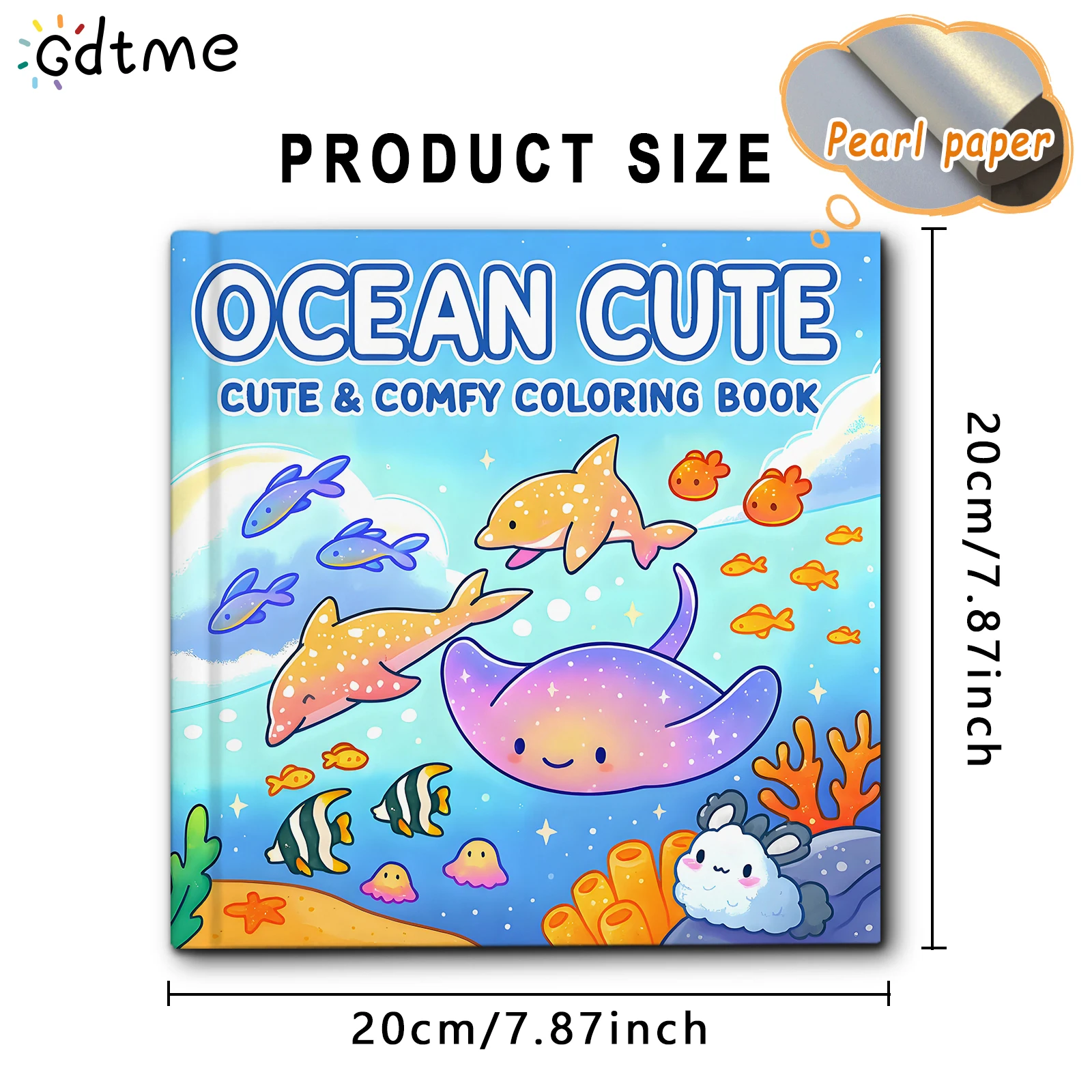 OCEAN CUTE Malbuch mit kräftigen, einfachen Mustern für Erwachsene, süßes Zeichenbuch, perfektes Geschenk für Party und Geburtstag – Detail 2