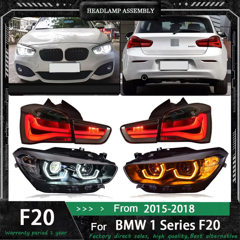 LED Headlamp with taillights For BMW 1 series F20 Headlights 2015-2018 Headlight Full LED With Dynamic Turning Signal Front Lamp
