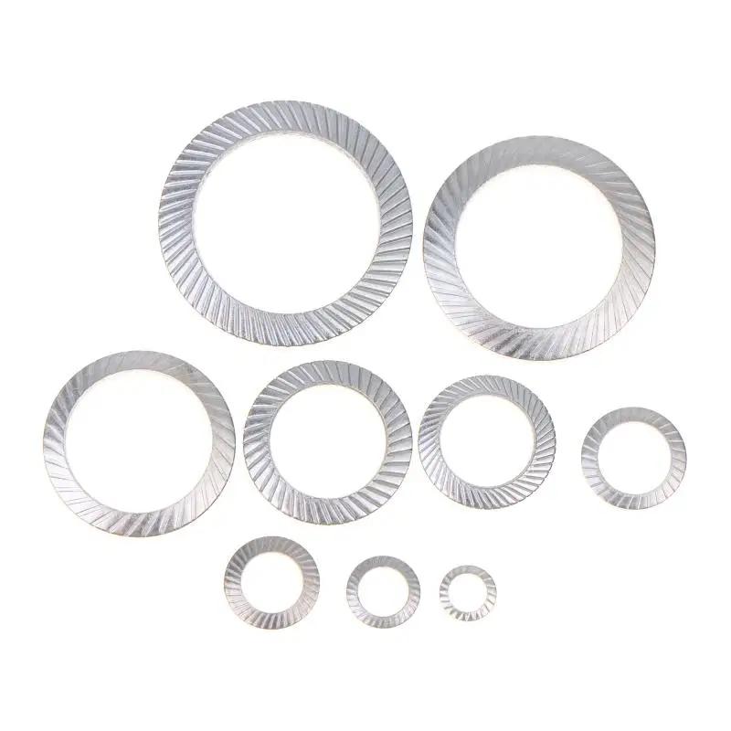 M3-M16 Disc Spring Lock Washers 10Pcs 304 Stainless Steel Serrated Gaskets for Plumbing Fixture Installation Repair Works