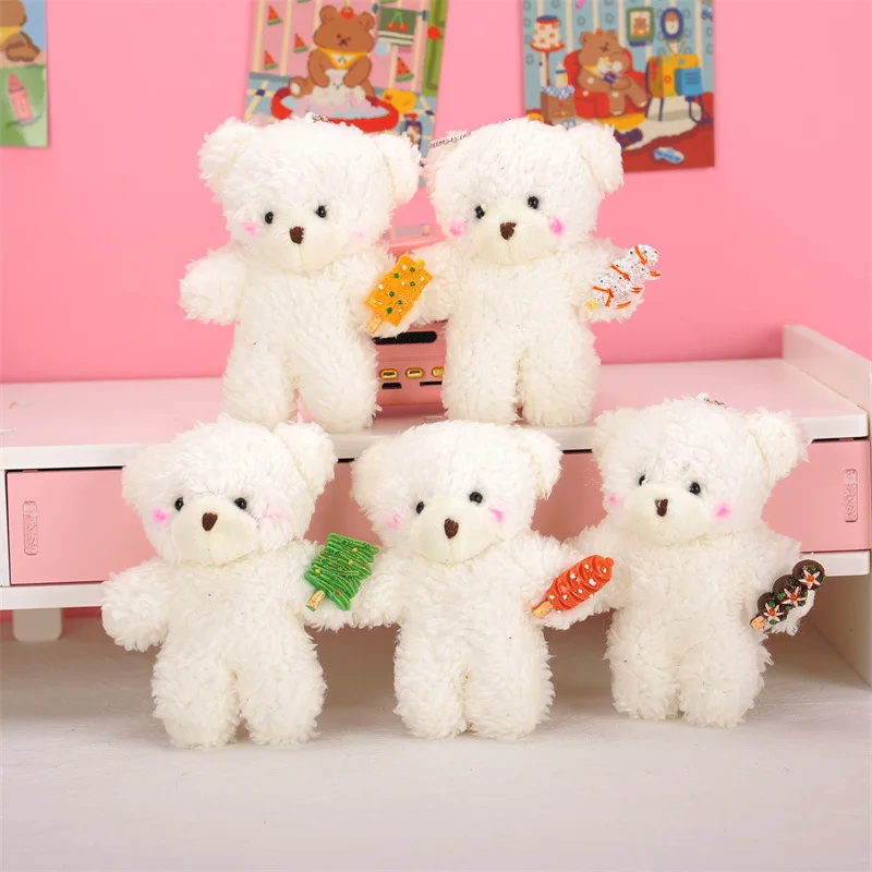 10cm Cute Kawaii Plush Bear Doll Keychain Pendant Teddy Bear Backpack Pendant Doll Bag Pendant Girl Doll Birthday Gift