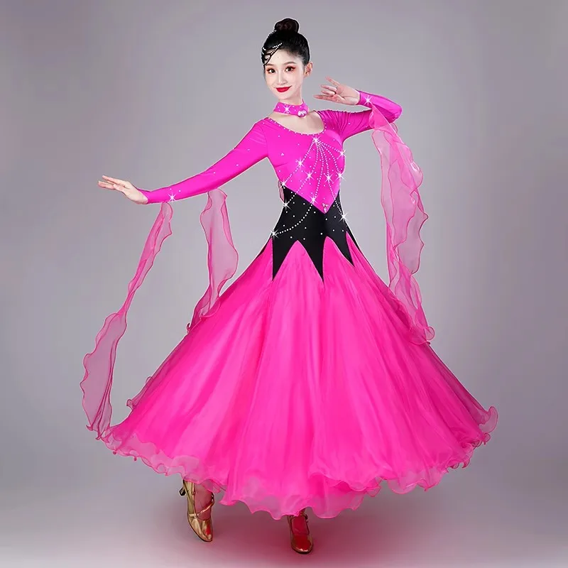 

Waltz Dress 2023 New Arrival Women Competition Ballroom Dance Dress Standard Modern Big Swing Costumes Tango Party Wear Clothes