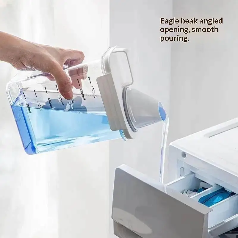 Hot Airtight Laundry Detergent Dispenser Powder Storage Box Clear Washing Powder Liquid Container With Lids Jar
