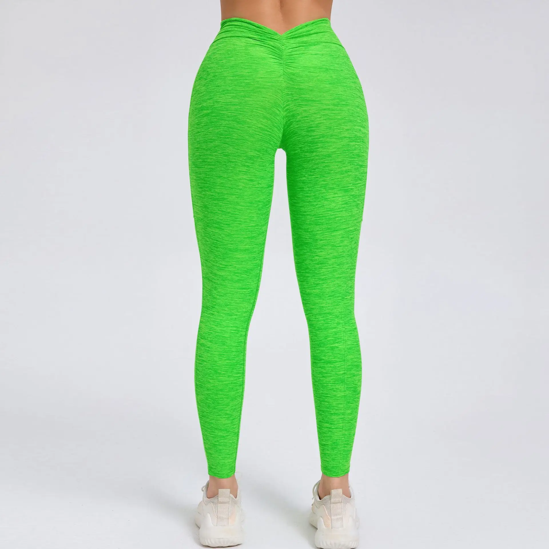 

Sexy V Back Yoga Leggings With Pocket Women's Pants Running Cycling Tights High Waist Breathable Sports Leggings Pocket Pants