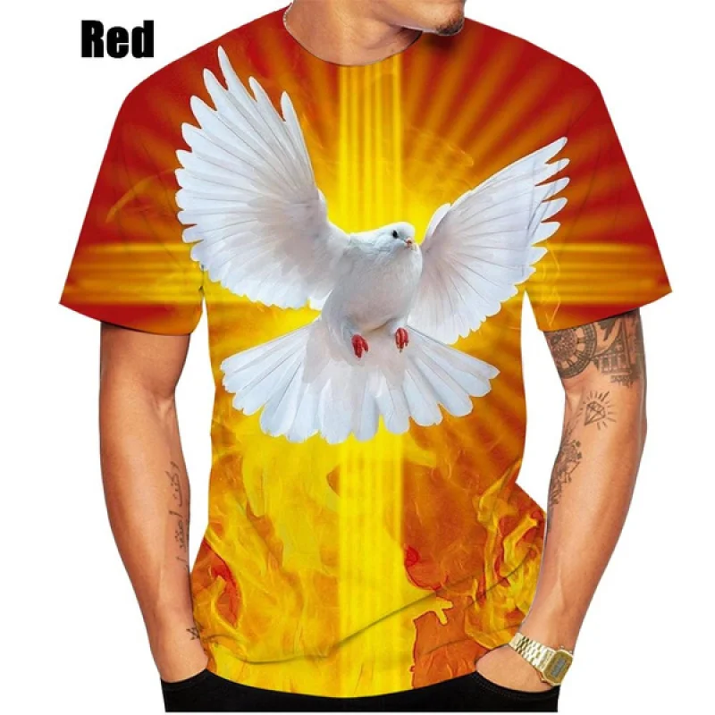 

Personality Pigeon 3D Printed Casual T Shirt Fashion Hip Hop Round Neck Short Sleeve Tops