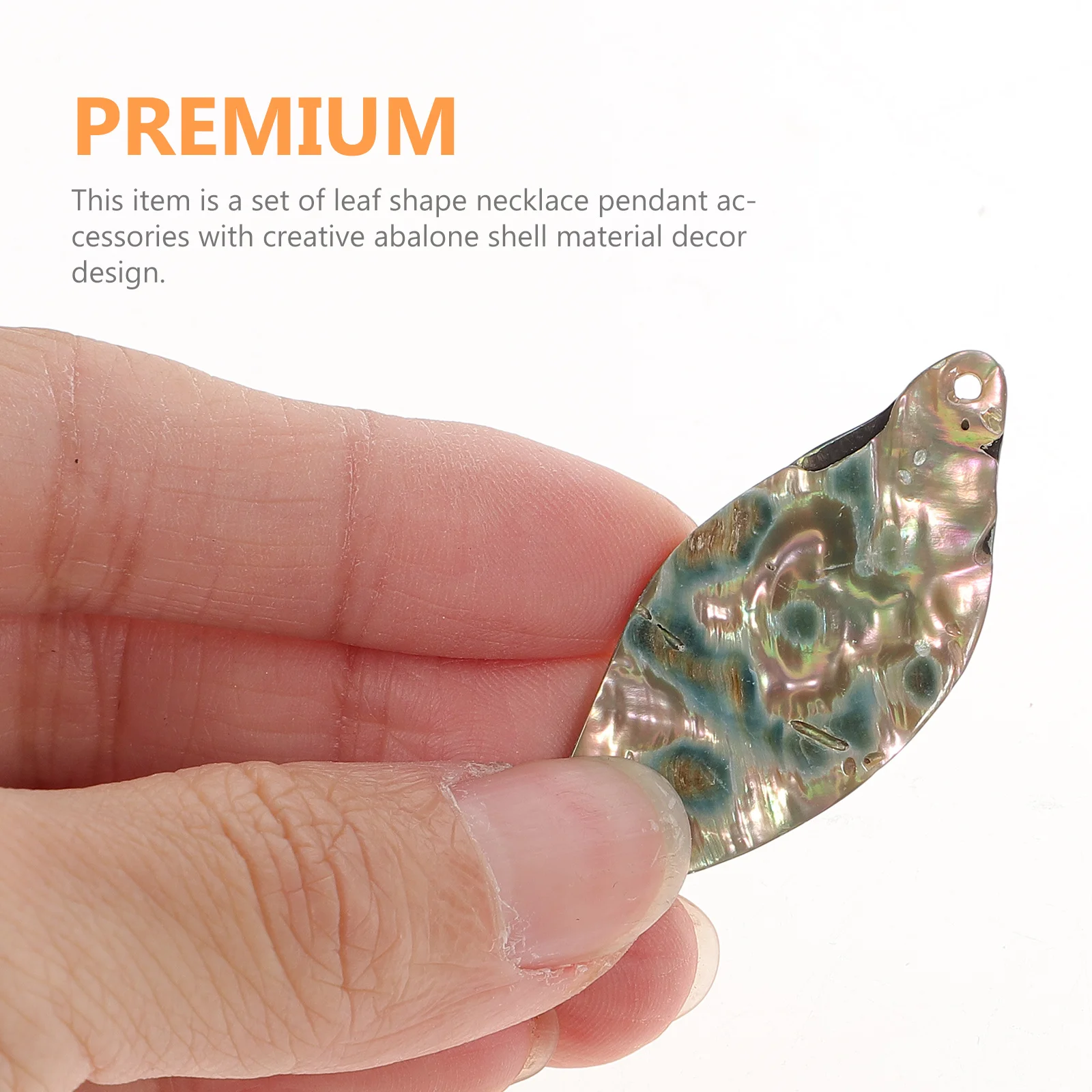 

8Pcs Creative Abalone Shell Leaf Necklace Pendant Jewelry Accessories DIY Girls Necklace Supplies Fashion Party Wear