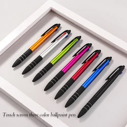 Creative Three Color Touch Screen Ballpoint Pen Multi-function Color Office Supplies School Student Gift Pen Korean Stationery