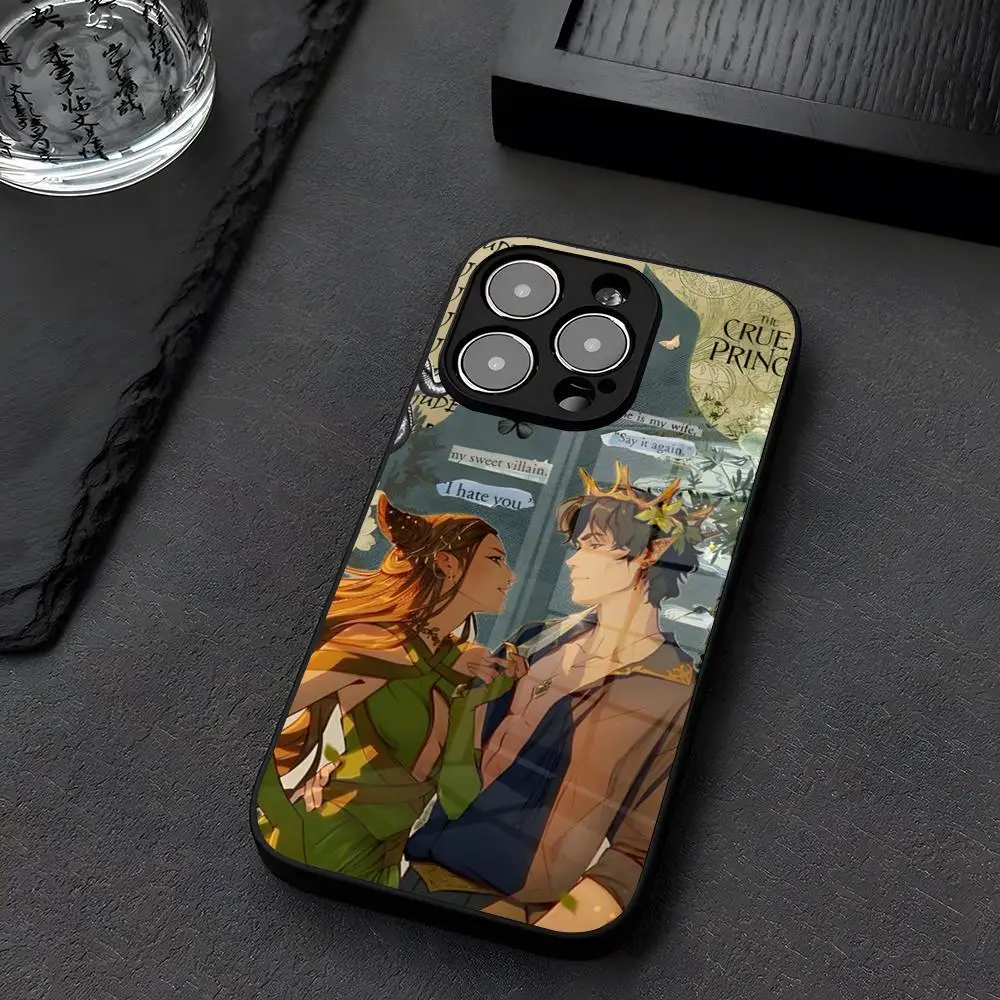 The Cruel Prince Jude And Cardan Phone Case Glass For iPhone 12 15 14 13 11 Pro XS Max Plus Mini X XR 8 7 6s SE2020 Coque