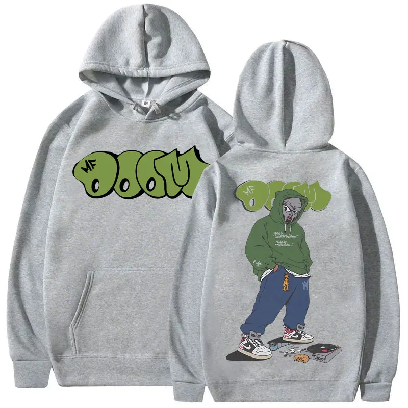 Rapper Mf Doom Graphic Print Hoodie Men Women Hip Hop Fleece Oversized Sweatshirt Male Fashion Trend Hoodies Men's Streetwea view 2