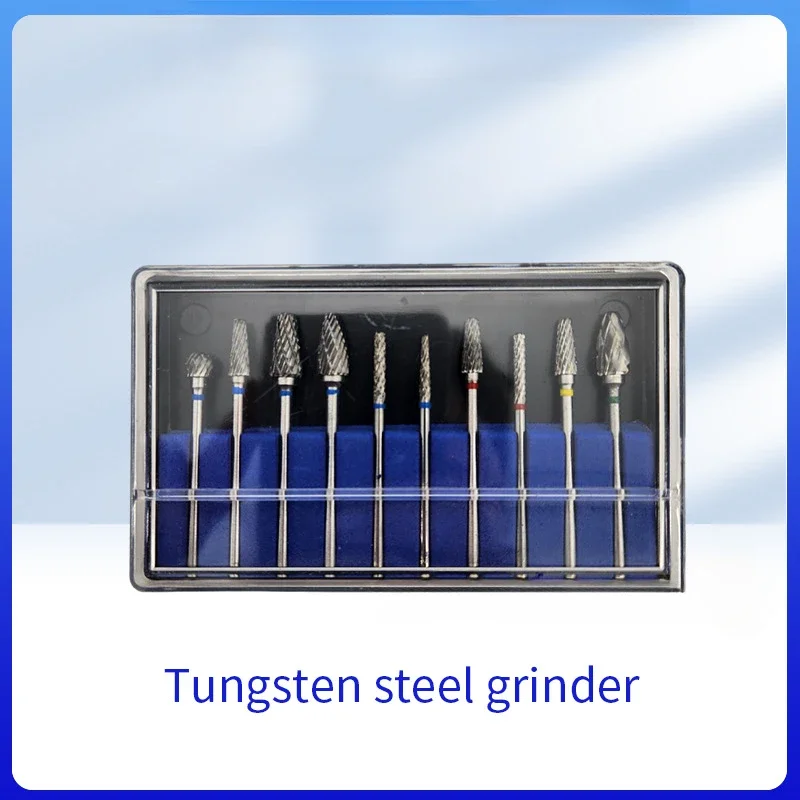 

10pcs Tungsten Steel Grinding Head Dental Technicians Teeth Denture with HP Tungsten Carbide Dental Burs Dental Dentistry Tools