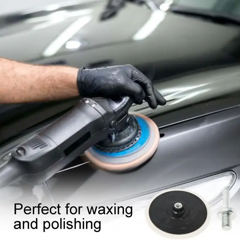 Car Polishing Pads Truck Drill Buffer Polisher Attachment Flocked Sandpaper Disc For Glass Wear-Resistant With Screw Rod