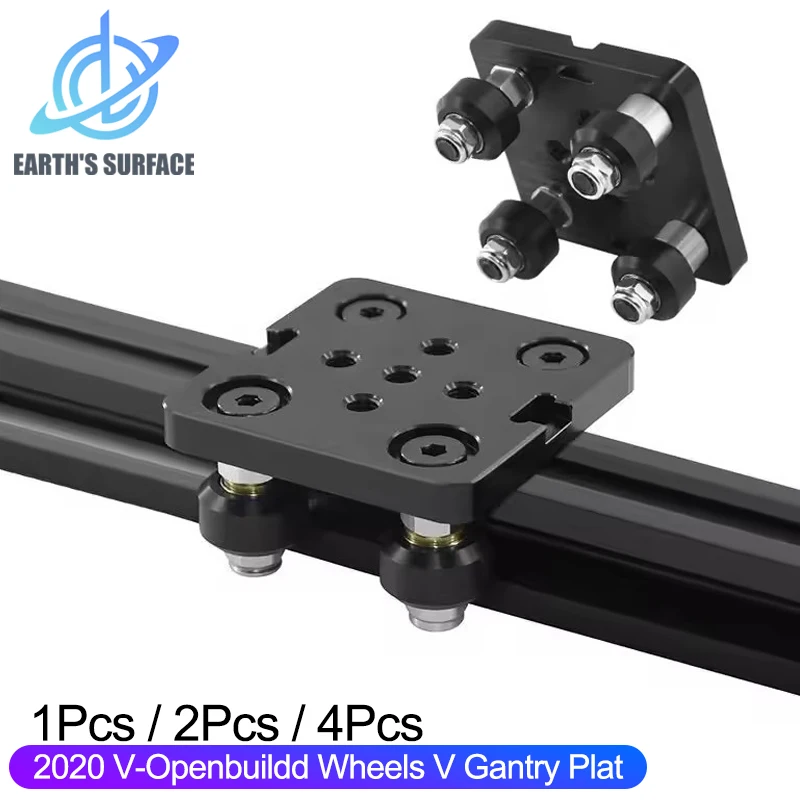 

3D Printer Parts 2020 V-Openbuildd Wheels V Gantry Plat Set Special Slide Plate Pulley for 2040 V-Slot Aluminum Alloy Profiles