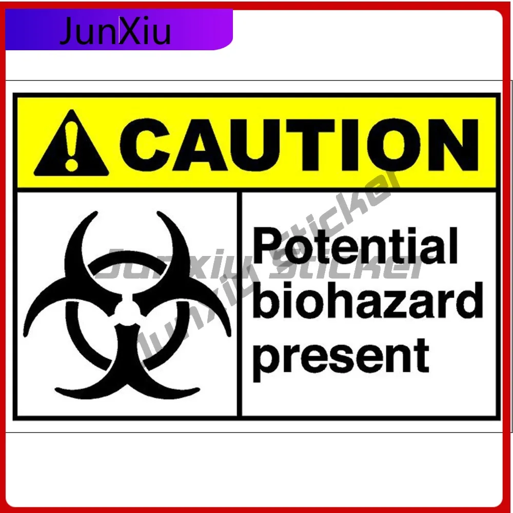 

Potential Biohazard Present Hot Premium Durable Creative Bumper Decal Sticker Waterproof Vinyl Car Laptop Window Auto Exterior