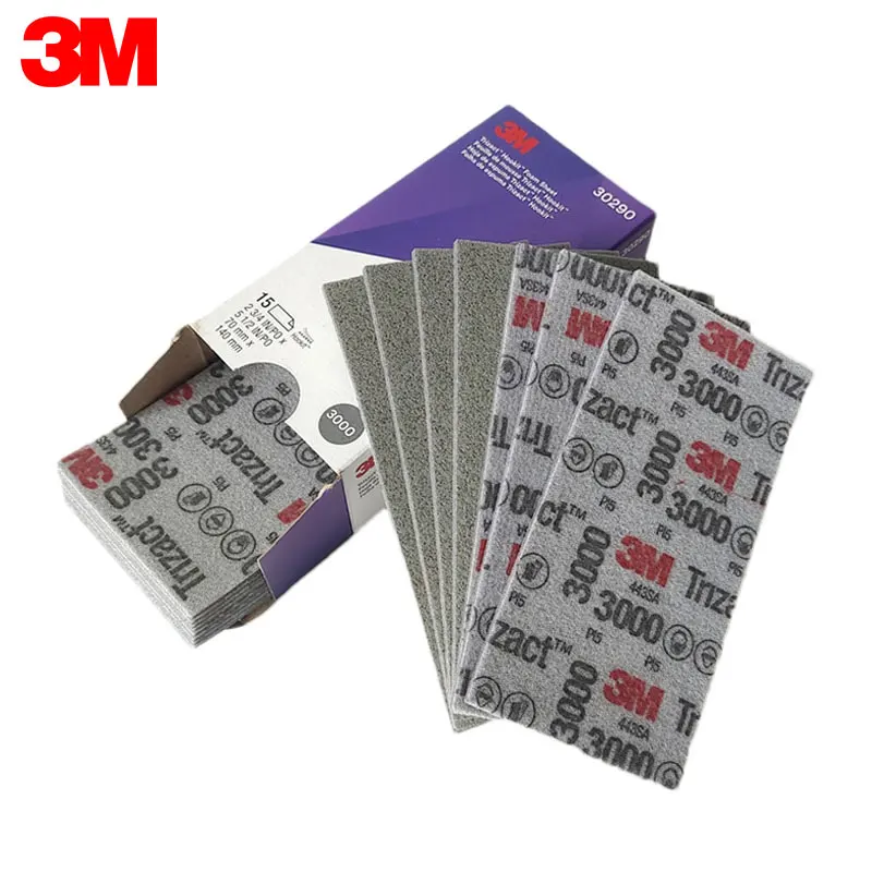 3M Trizact 30290/30289 Sandpaper 70*140mm Abrasive P3000/P5000 15pcs