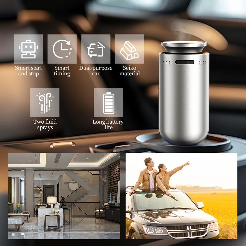 Portable Car Diffuser for Essential Oils Car Smell Air Freshener Electric Smell for Home Rechargeable Room Fragrance Diffuser view 4