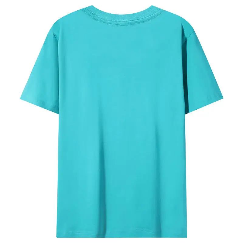 100% katoen zomer t-shirt met korte mouwen unisex sport casual voorkant achterkant print gepersonaliseerde logo t-shirts ademende tops kleding