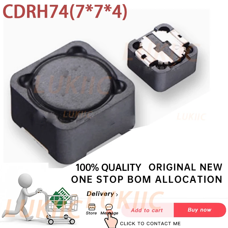 

50PCS CDRH74 CD74 10/15/22/33/47/68UH 7*7*4 SMD Power inductor