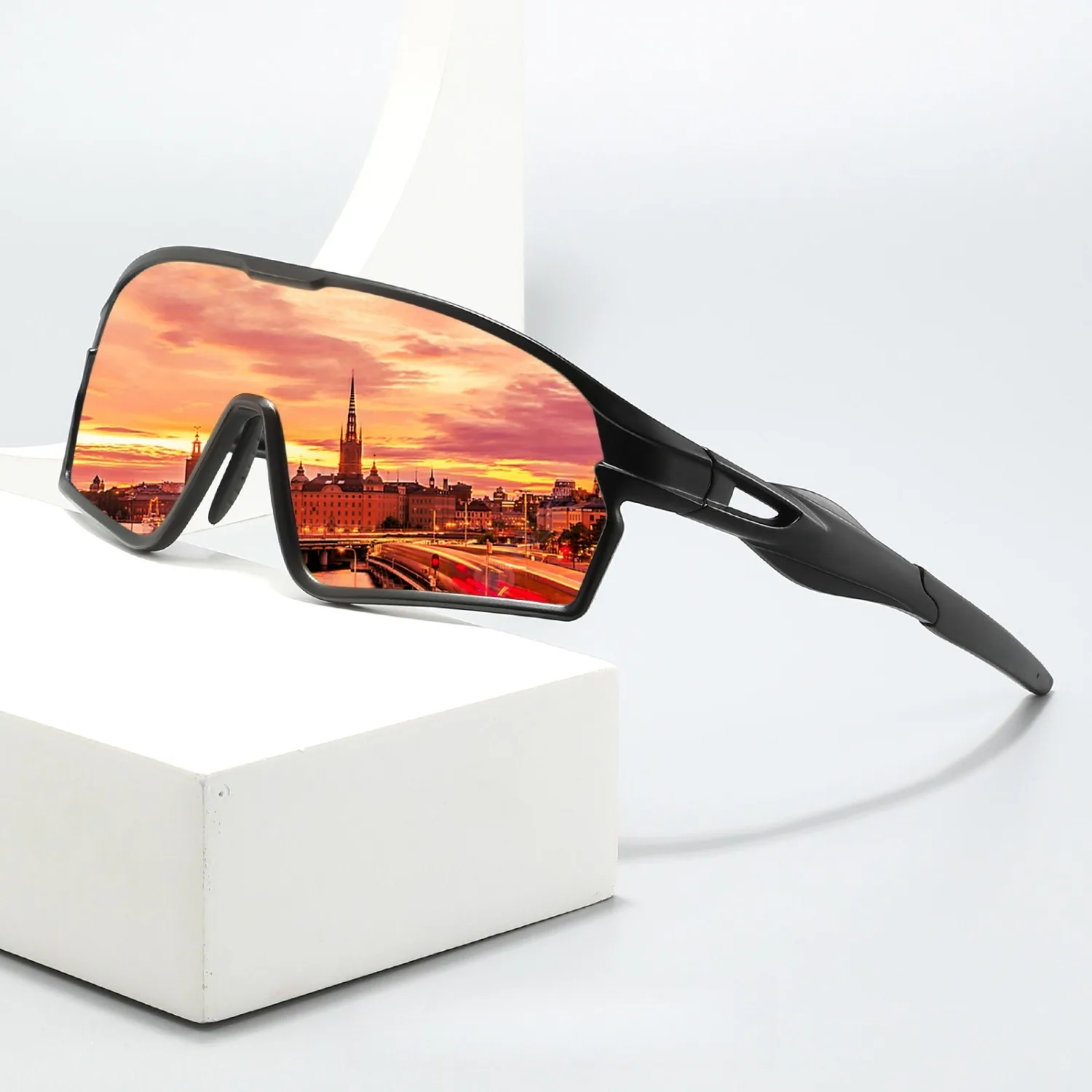 

P1061-1 Polarized Sports Sunglasses Men Women TAC UV400 Revo Mirror Lens Driving Fishing Cycling Outdoor Fashion Goggles