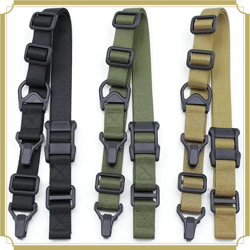 

Heavy-Duty Woven Nylon Sling, Adjustable Single/Double-Point Strap with Multiple Attachment Points for Outdoor Sports