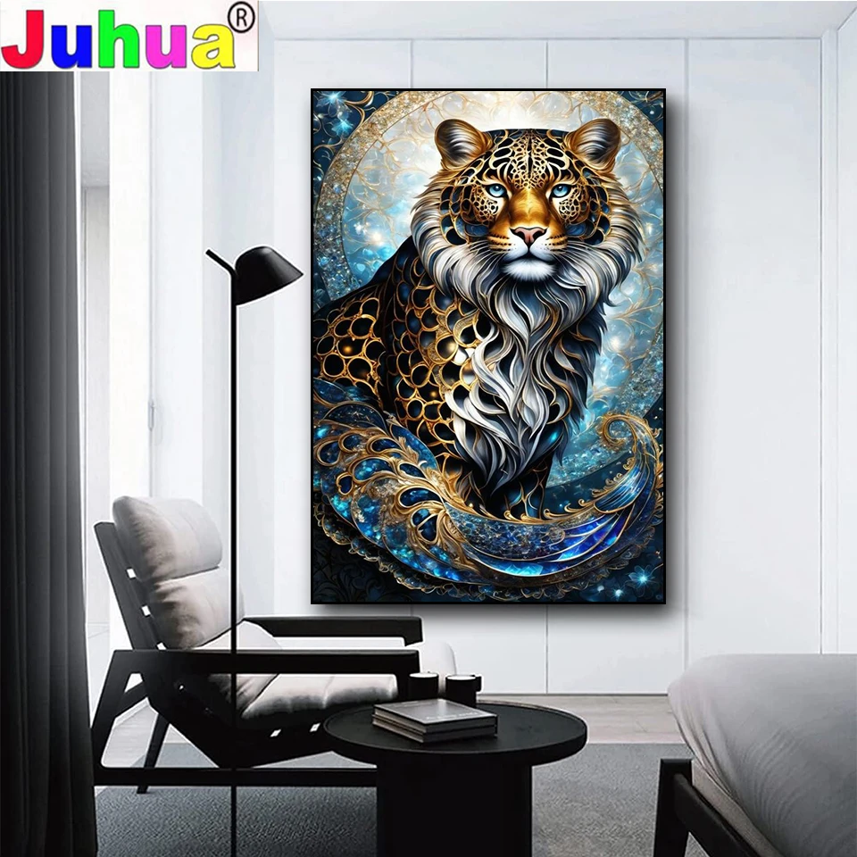 diamond art Tiger DIY full diamond mosaic embroidery Animal King Picture Paintings New 2024 for Jewelry cross stitch Home Decor
