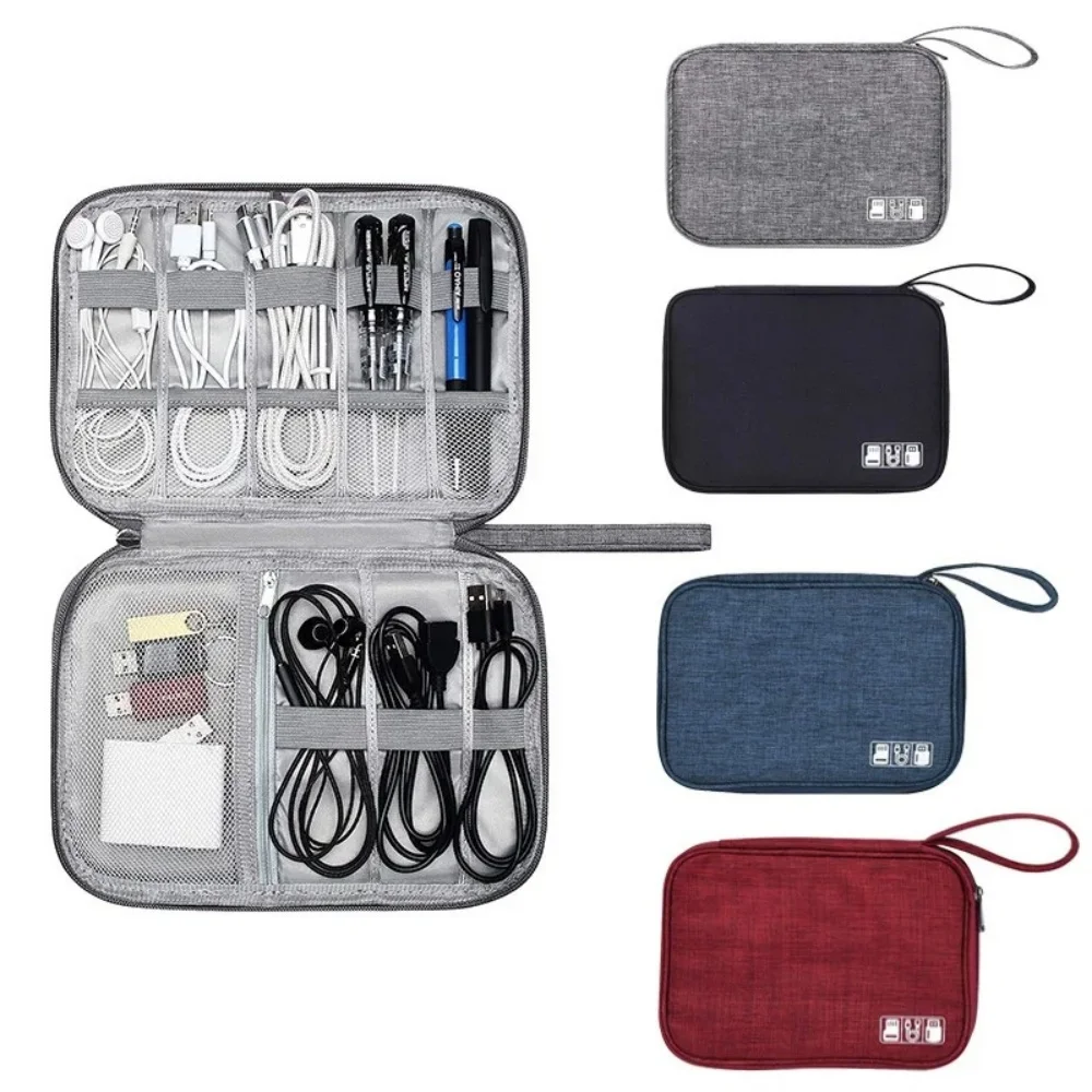 Portable Phone Cable Storage Bag Electronic Accessory Organizer Bag USB OTG Data Cable Charger Plug Travel Waterproof Organizer