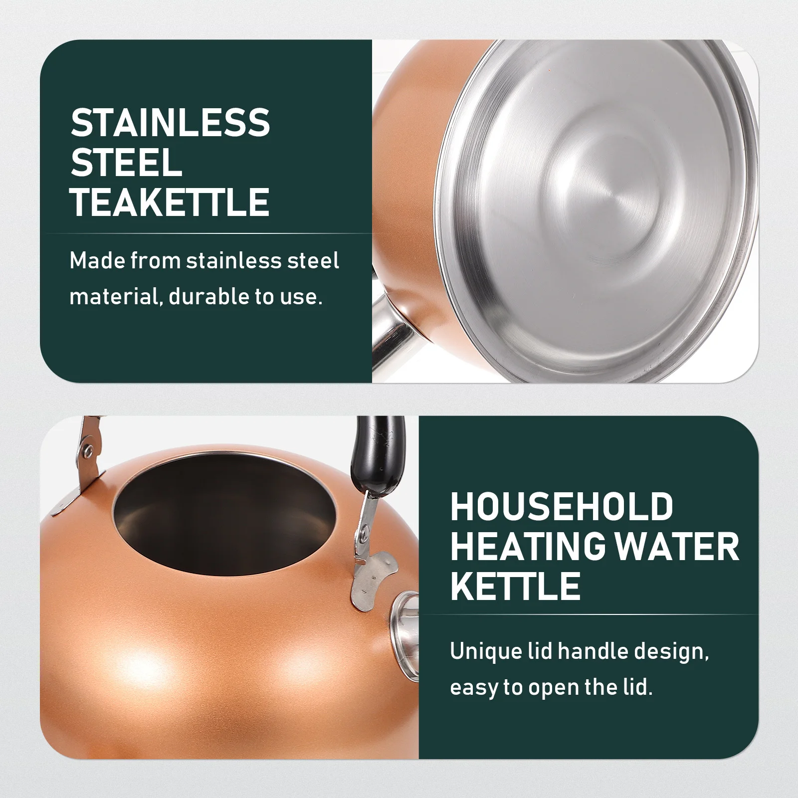 

1Pcs Practical Whistling Water Kettle Safe Reliable Boiling Stainless Steel Home Teakettle Whistling Tea Kettle