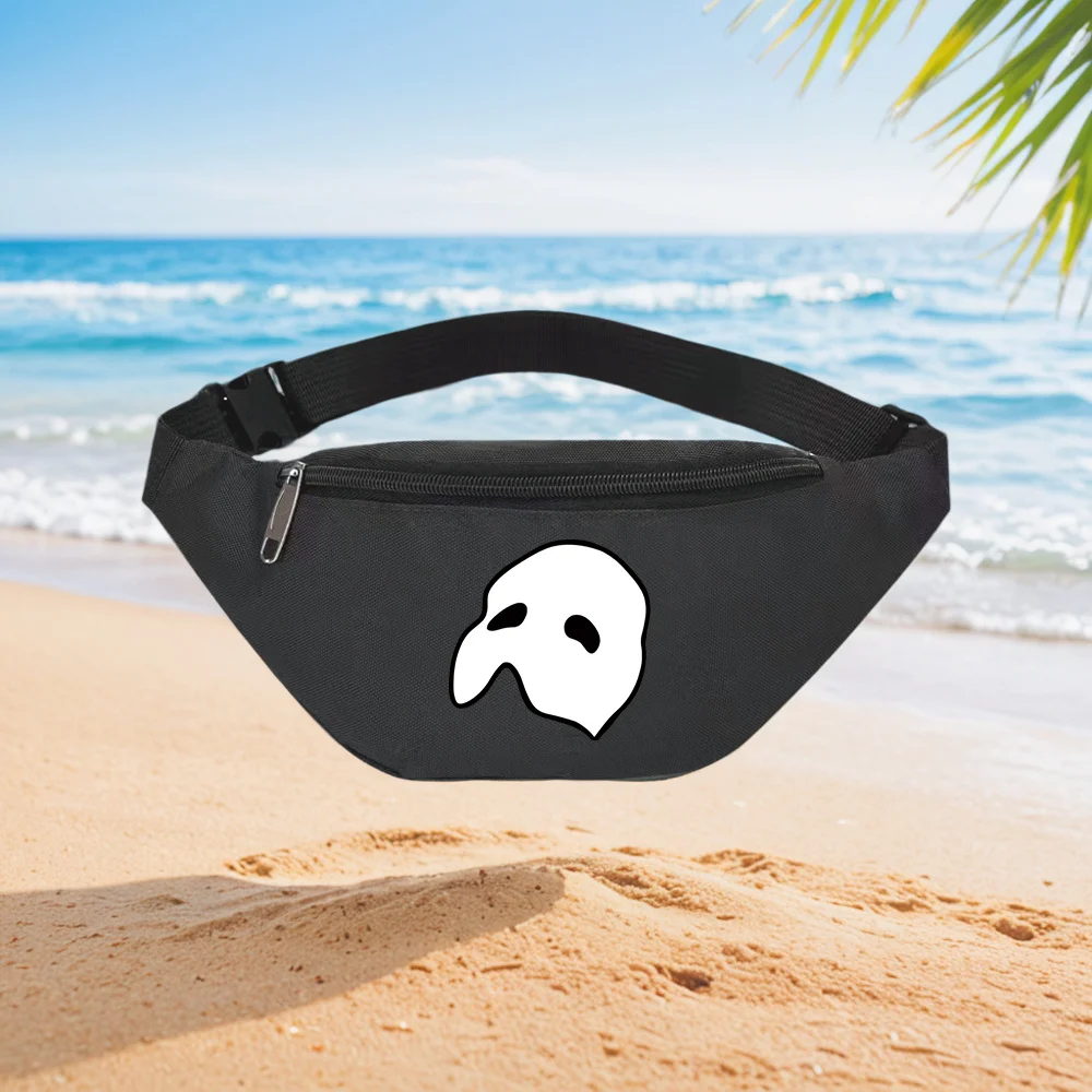 

Phantom of the Opera Mask Design Men's Wallet Waist Backpack Crossbody Chest Bag Street Casual Sporty Fashionable Simple Unique